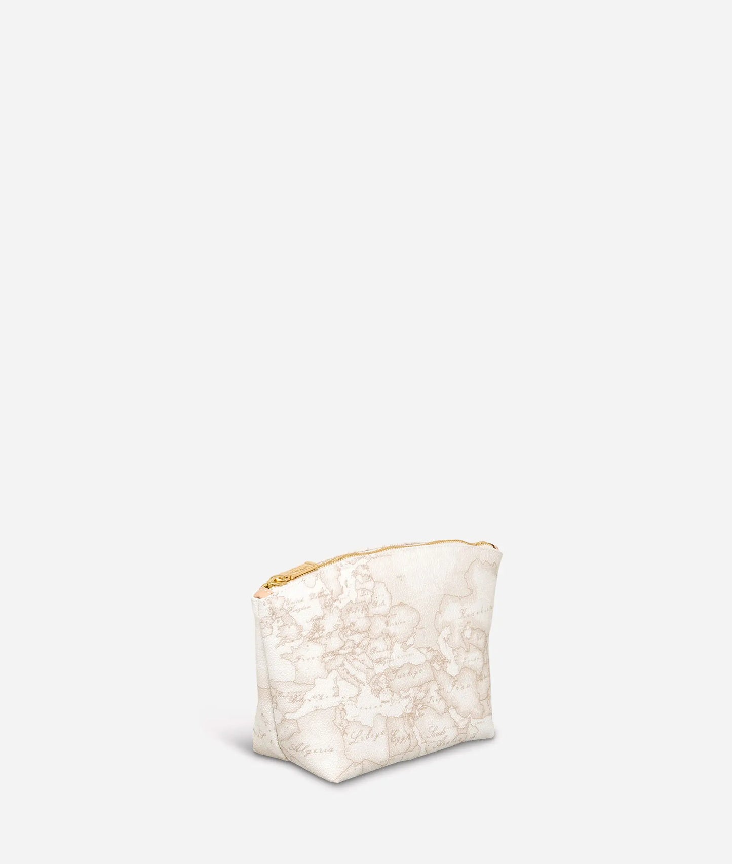 Pochette medio in tessuto stampato con cartina geografica Geo White - Alviero Martini Prima Classe