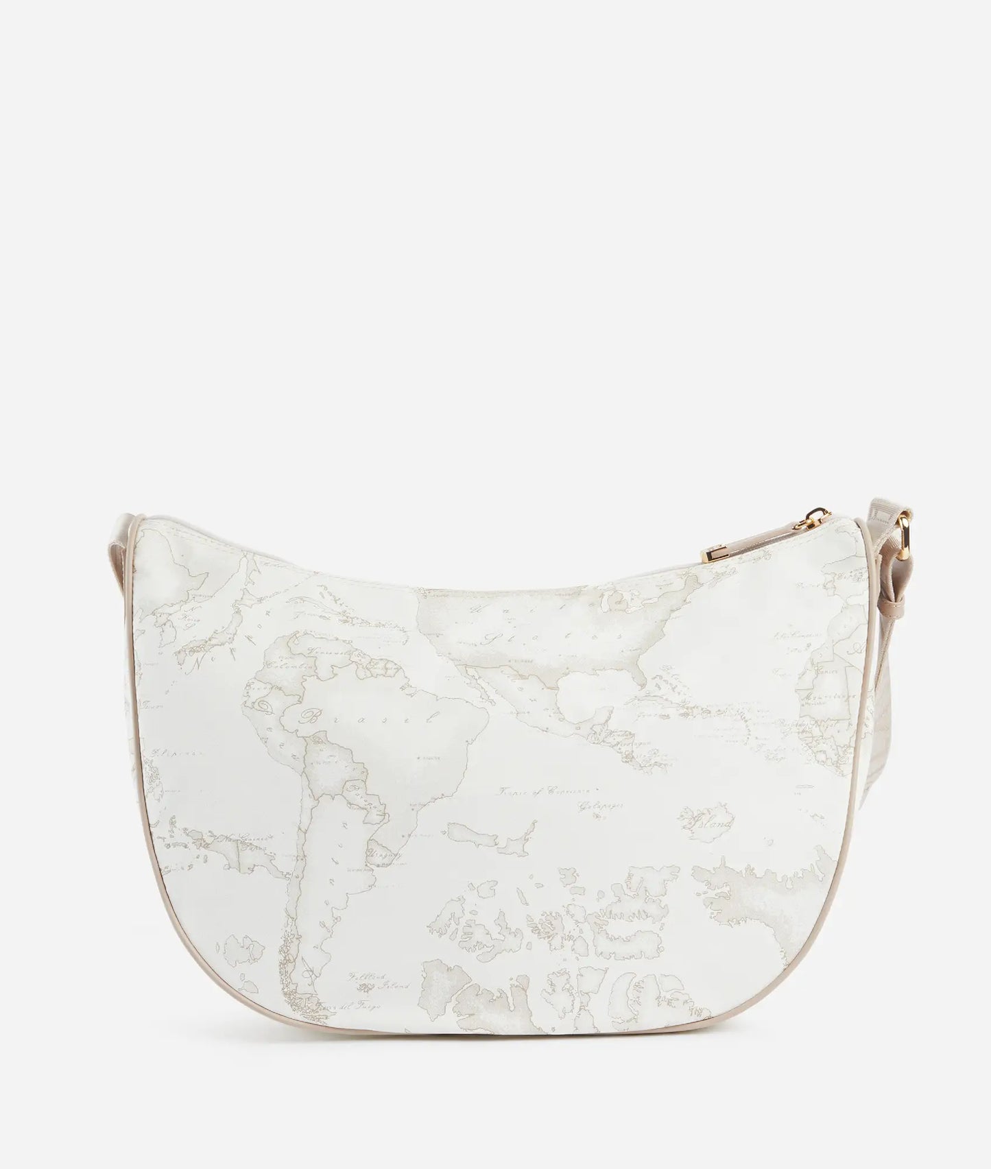 Borsa a Tracolla a mezzaluna grande Geo White Soft Alviero Martini Prima Classe