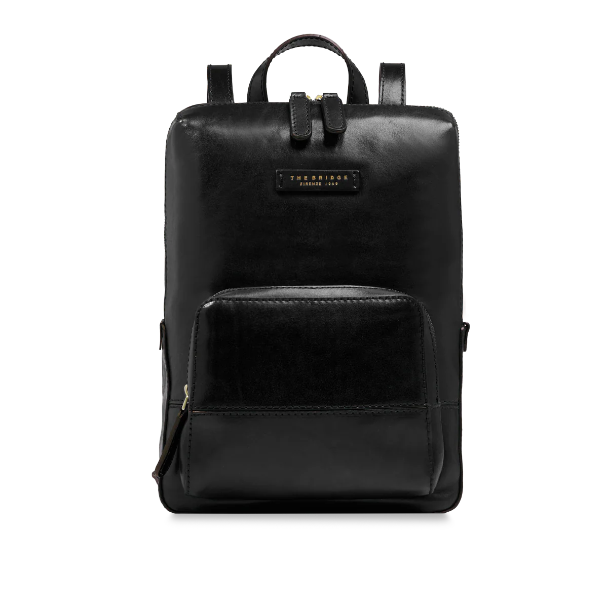 Zaino donna in pelle piccolo con tasca frontale -Iolanda- The Bridge