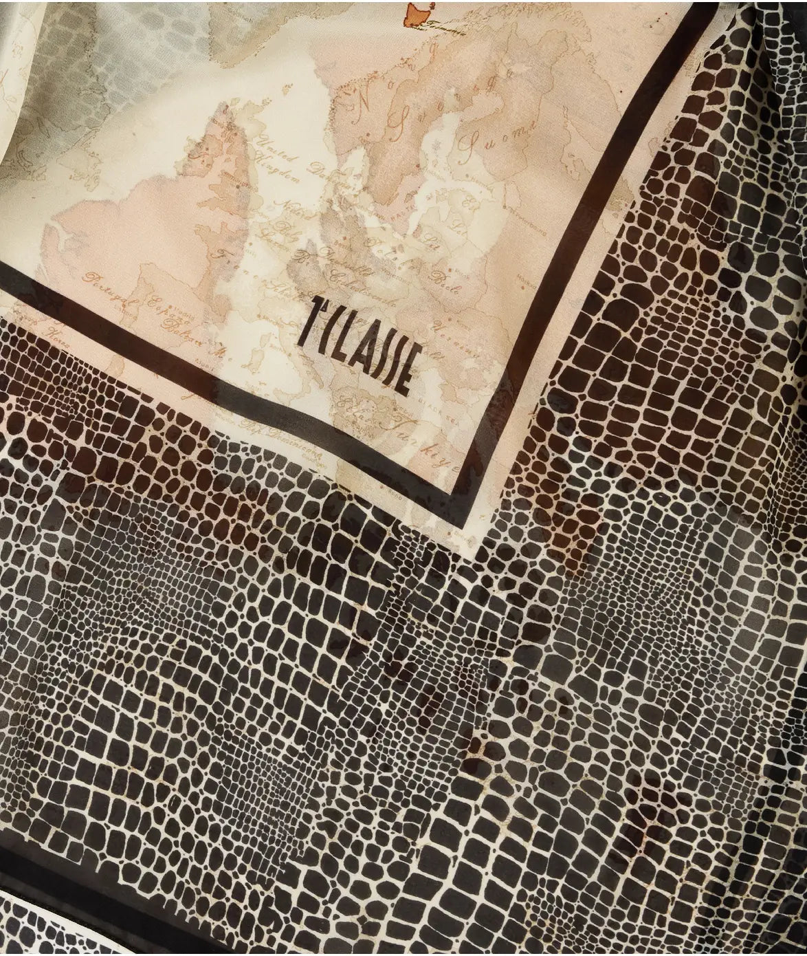 Maxi foulard con stampa Geo Cocco 130x130cm - Alviero Martini Prima Classe