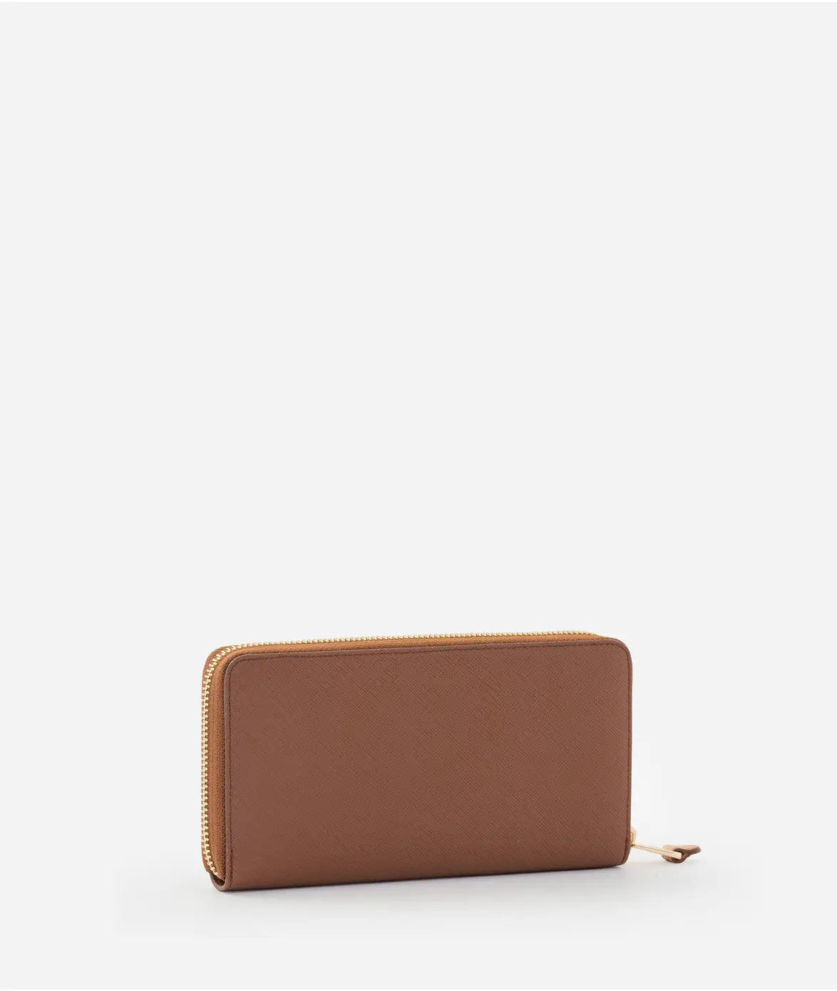 Portafoglio zip around in tessuto goffrato stampa saffiano- Windy City - Castagna - Alviero Martini Prima Classe v