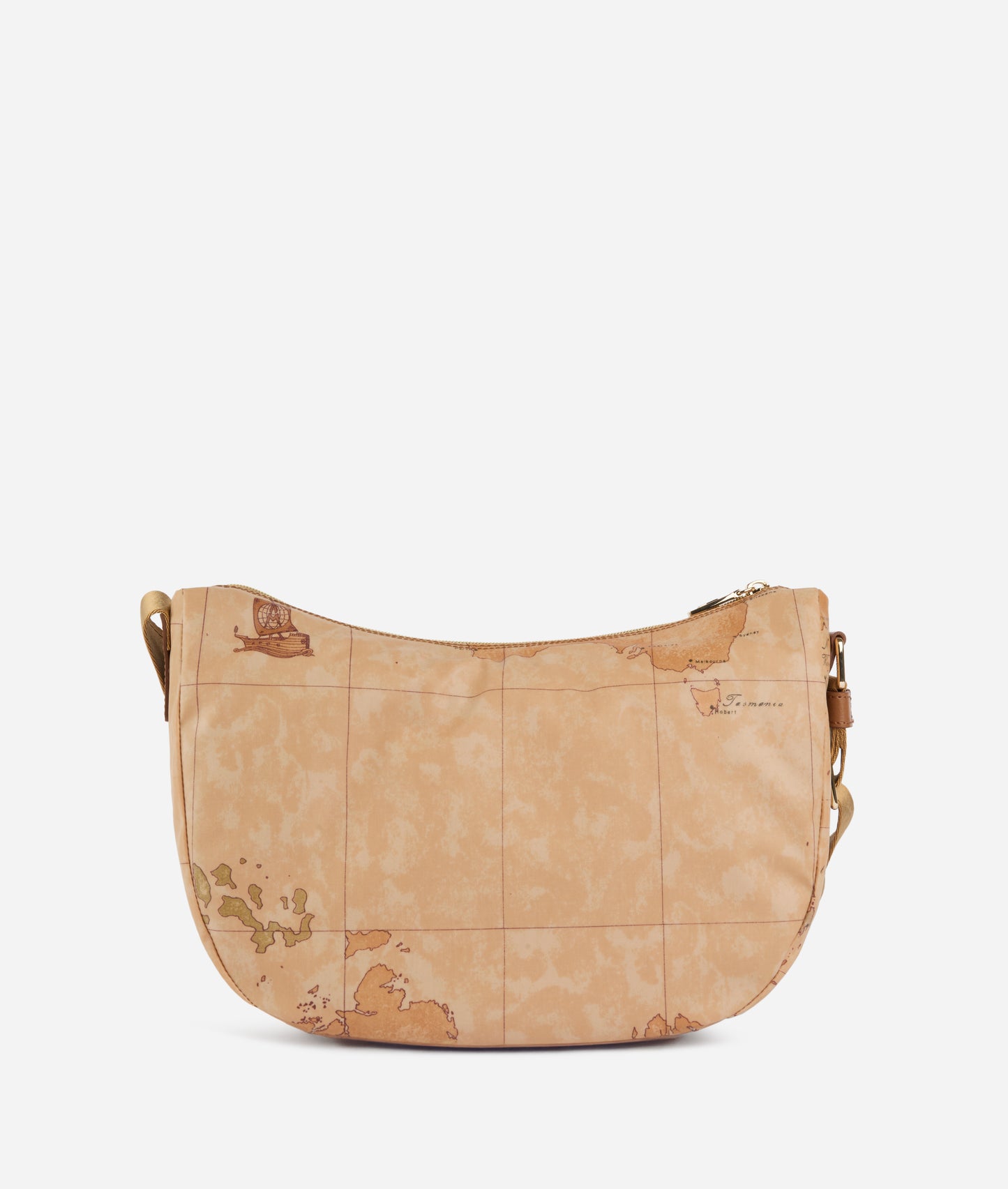 Tracolla a mezzaluna media in tessuto soft Cuoio Geo Classic Soft Petals -Alviero Martini Prima Classe