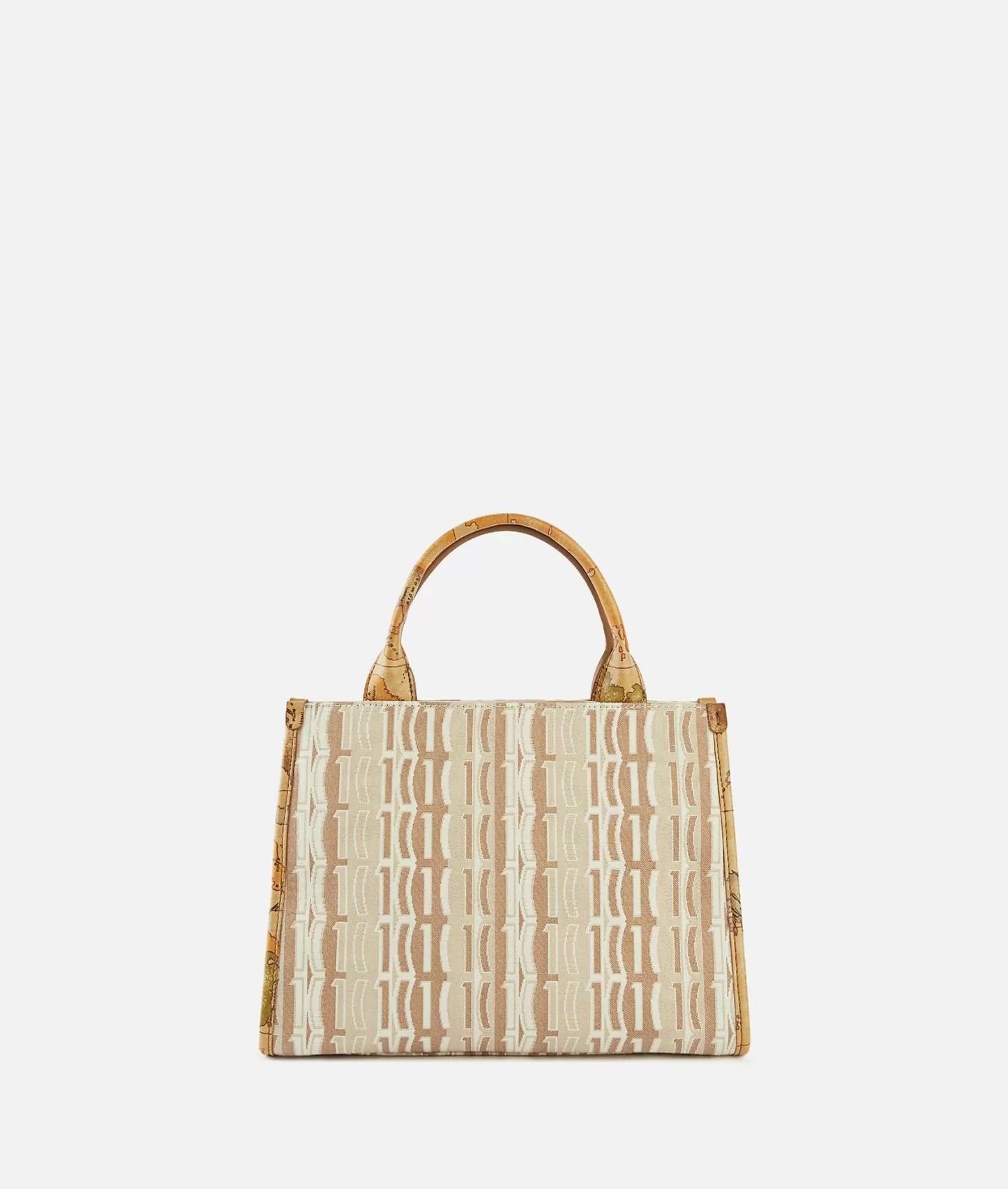 Borsa a mano piccola in tessuto canvas jacquard 1C - Jacquard Sand - Alviero Martini Prima Classe