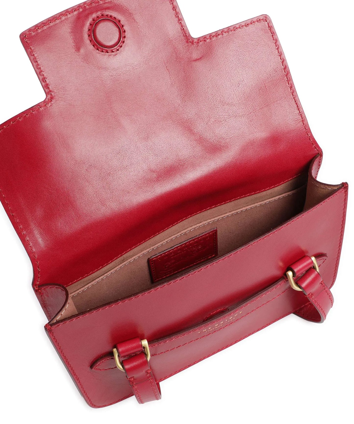 Borsa a spalla con patta in pelle color - Lucrezia - The Bridge