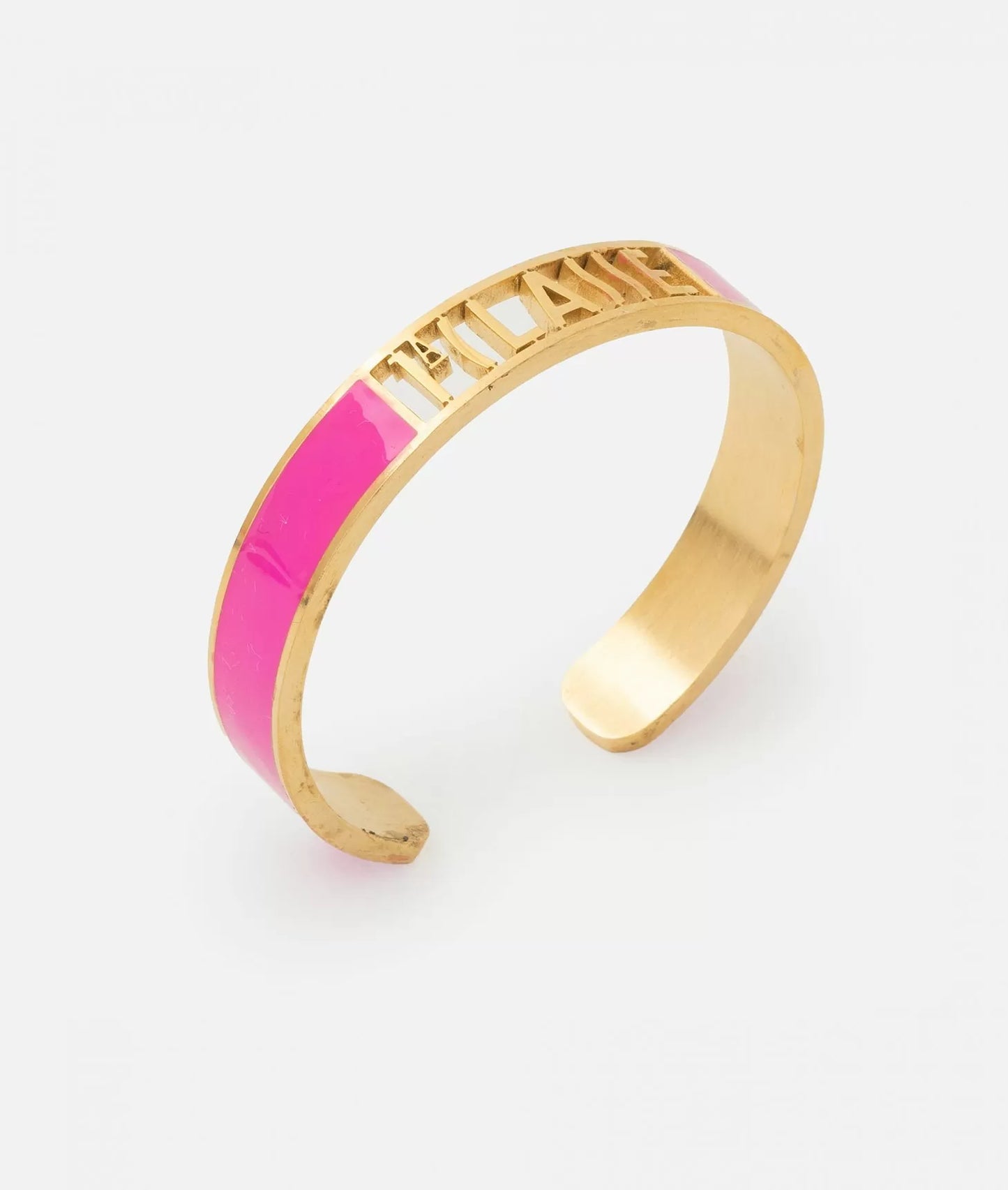 Bracciale bangle con logo 1ᴬ Classe in acciaio bagnato oro - Alviero Martini Prima Classe