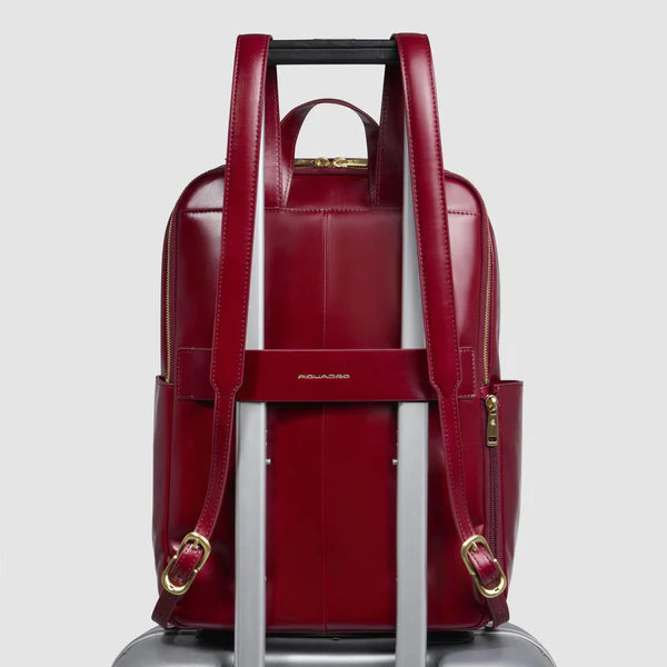 Zaino donna in pelle porta pc 14" rosso - Blue Square - Piquadro