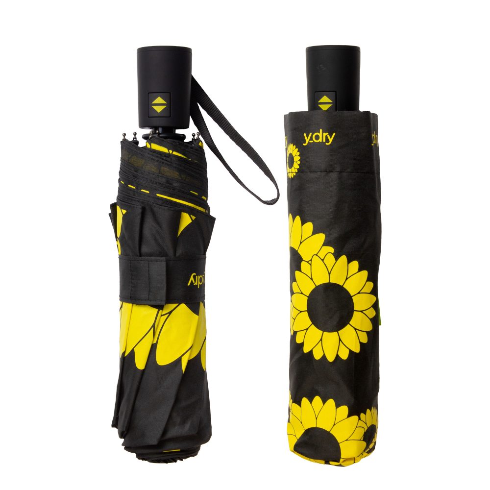 Ombrello corto automatico antivento - Girasoli - Y Dry