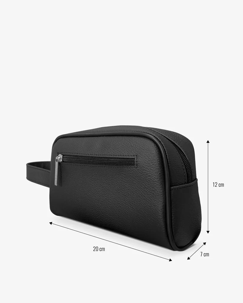 Pochette con manico uomo / donna in pelle Tiago nero - Basic - Alviero Rodriguez