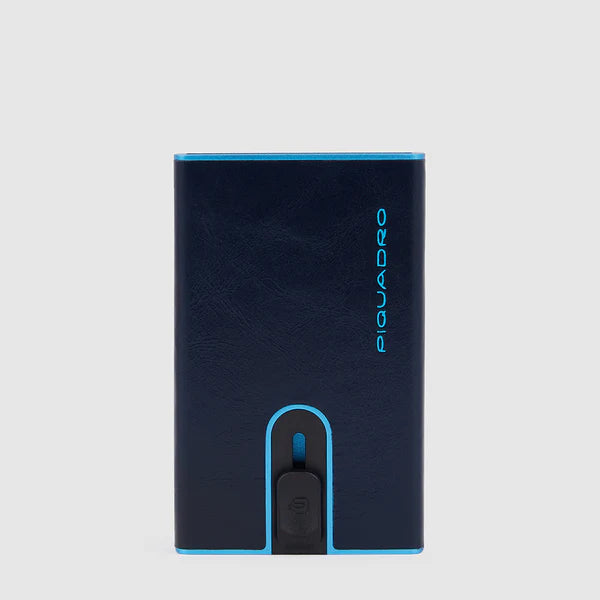 Portacarte di credito compact eject con Rfid - Blue Square - Piquadro