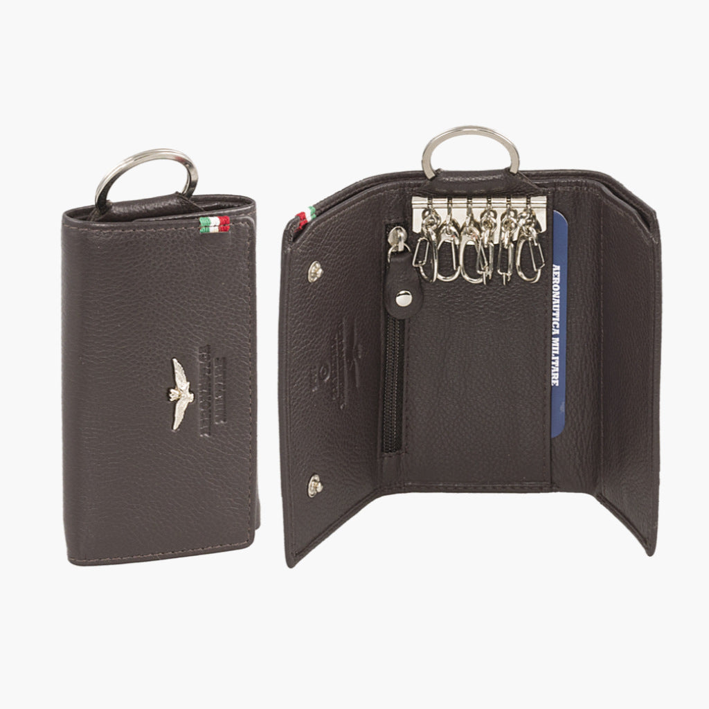 Portachiavi in pelle con porta banconote - Flag - Aeronautica Militare