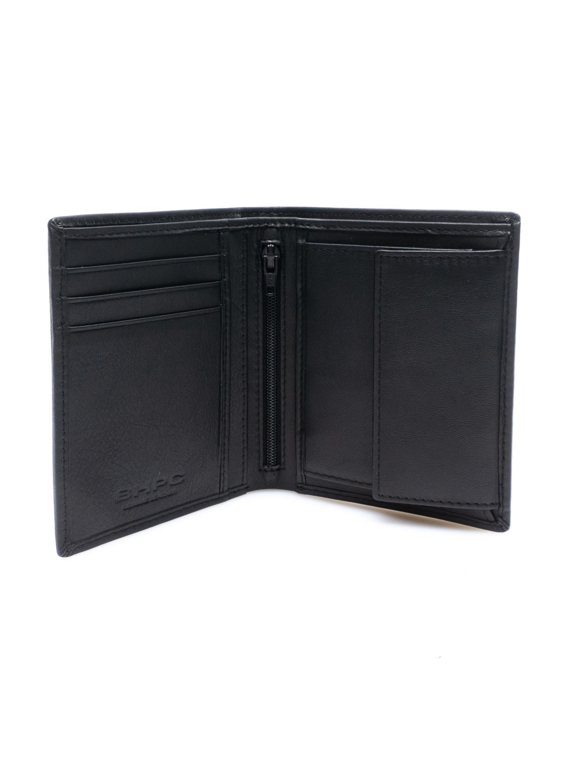 Portafoglio verticale con porta monete in pelle - Classic - Beverly Hills Polo Club