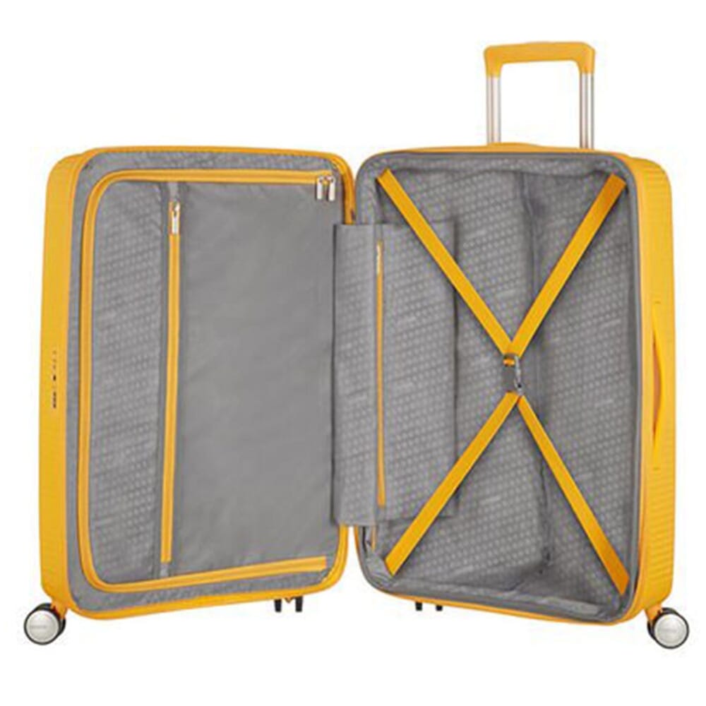 Trolley spinner medio espandibile 4 ruote 67 cm - Soundbox Golden Yellow - American Tourister