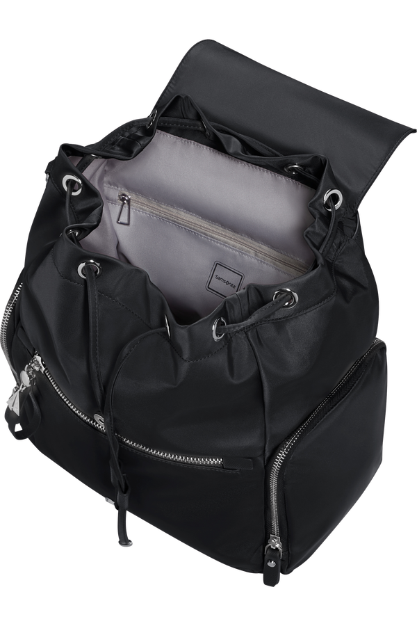 Zaino donna medio con tasche esterne in tessuto - Nero - Karissa Evo - Samsonite
