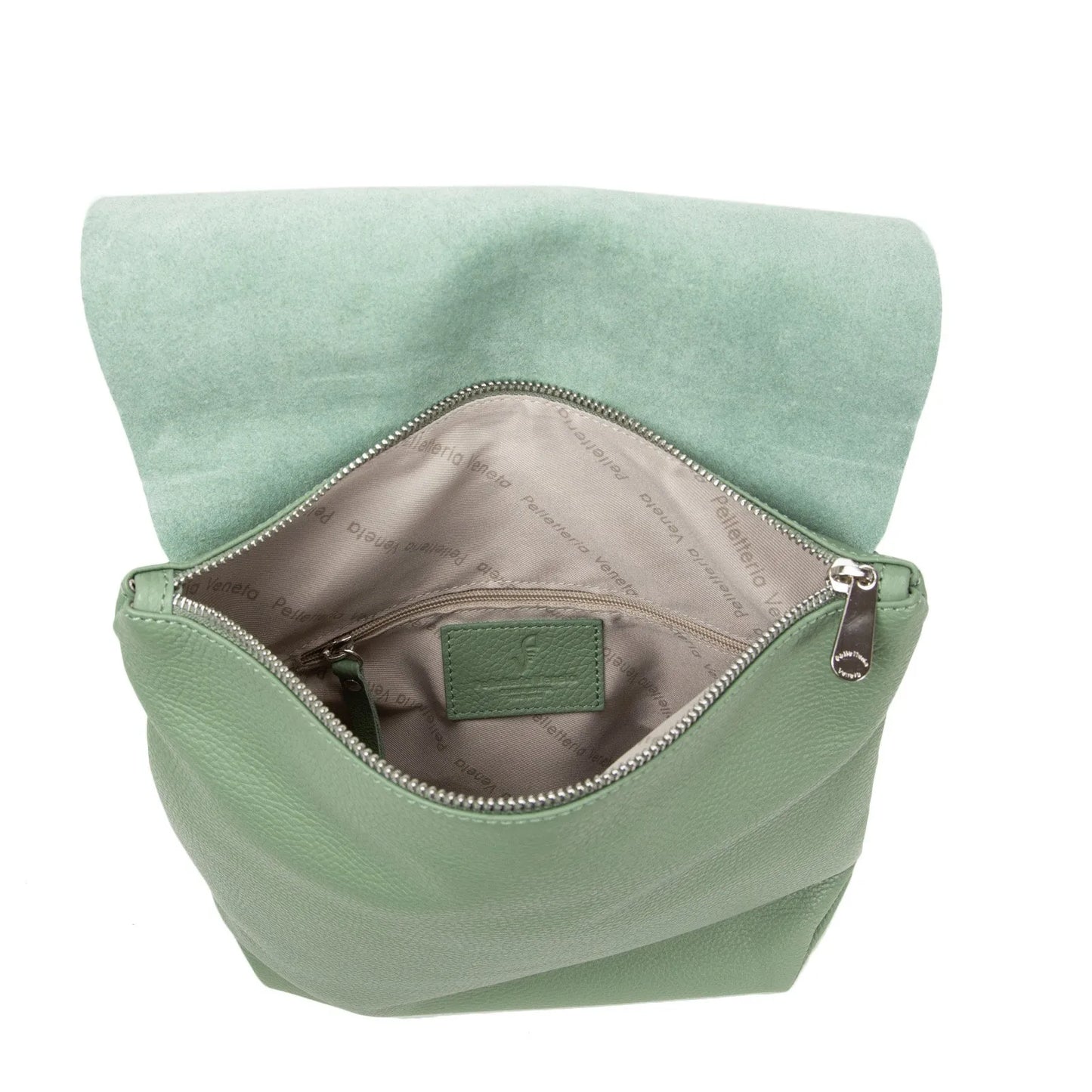 Zaino nero da donna doppia portabilità in pelle - Carina - Pelletteria Veneta