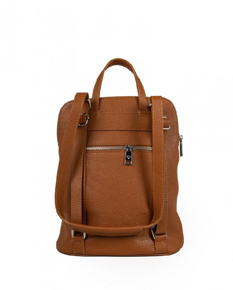 Zaino medio donna doppia portabilità in pelle - Caleidos