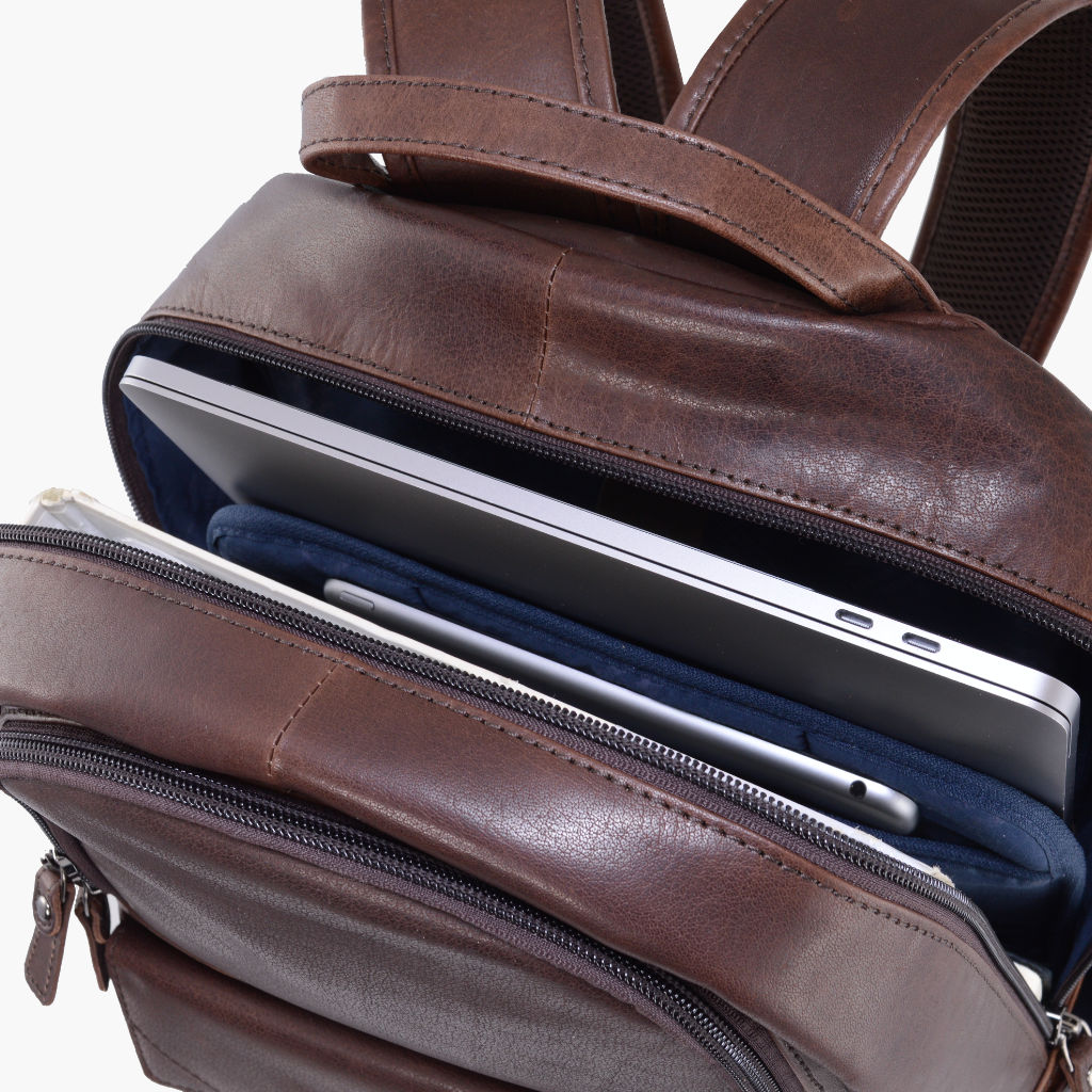 Zaino in pelle porta computer 14.1" - Vintage - Aeronautica Militare