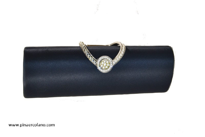 Pochette da cerimonia in raso - chiusura gioiello - Drap