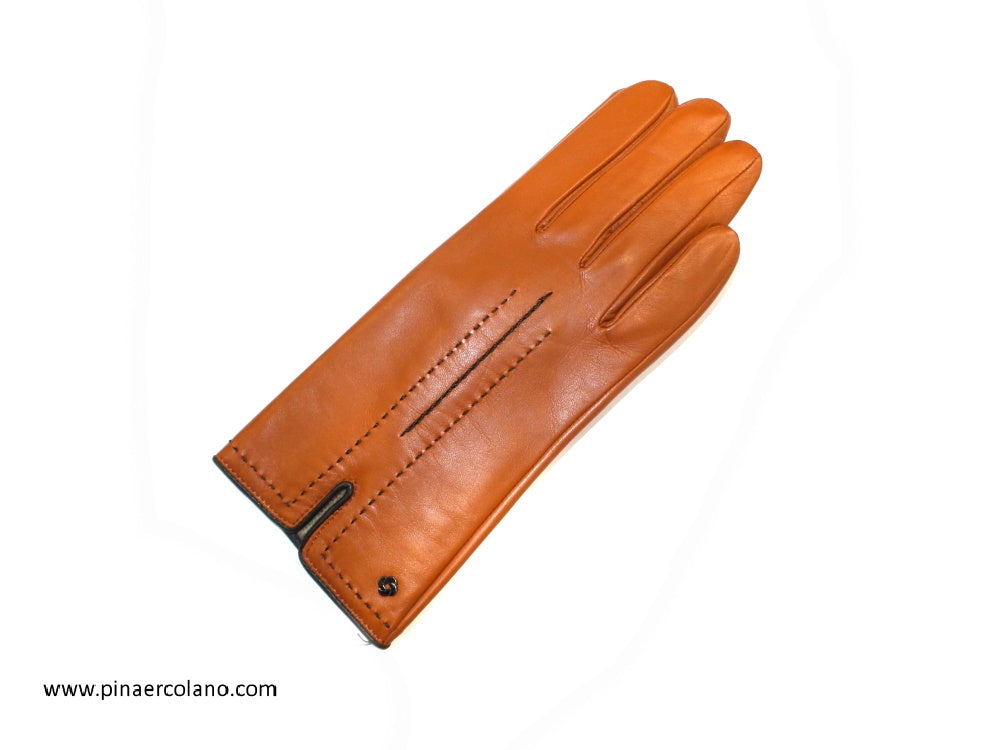 Guanti Donna in pelle fodera lana - Samsonite - Cuoio - medium