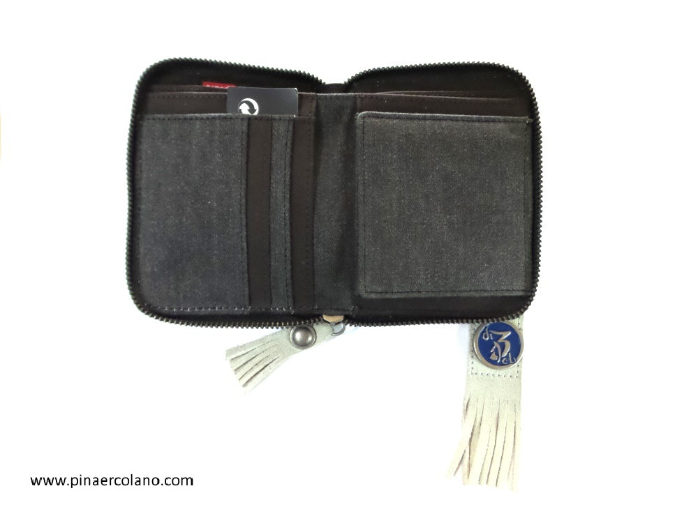 Portafoglio Donna medio in tessuto Zip Around Diesel - Grigio