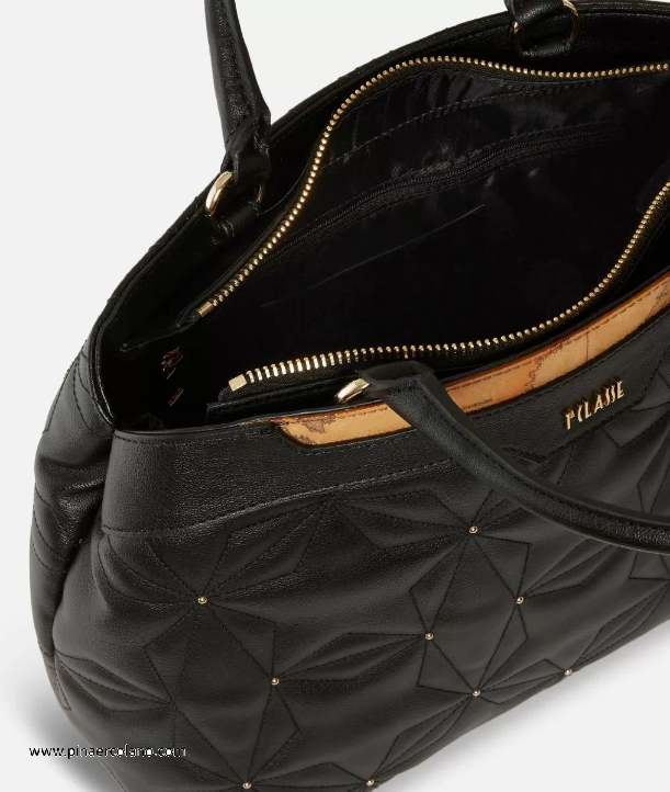 Borsa a mano media - Alviero Martini Prima Classe- Shiny Star - Nero