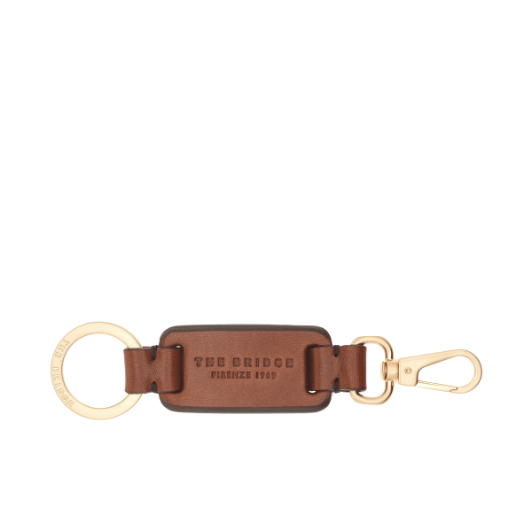 Portachiavi in pelle con ciondolo e gancio Duccio The Bridge