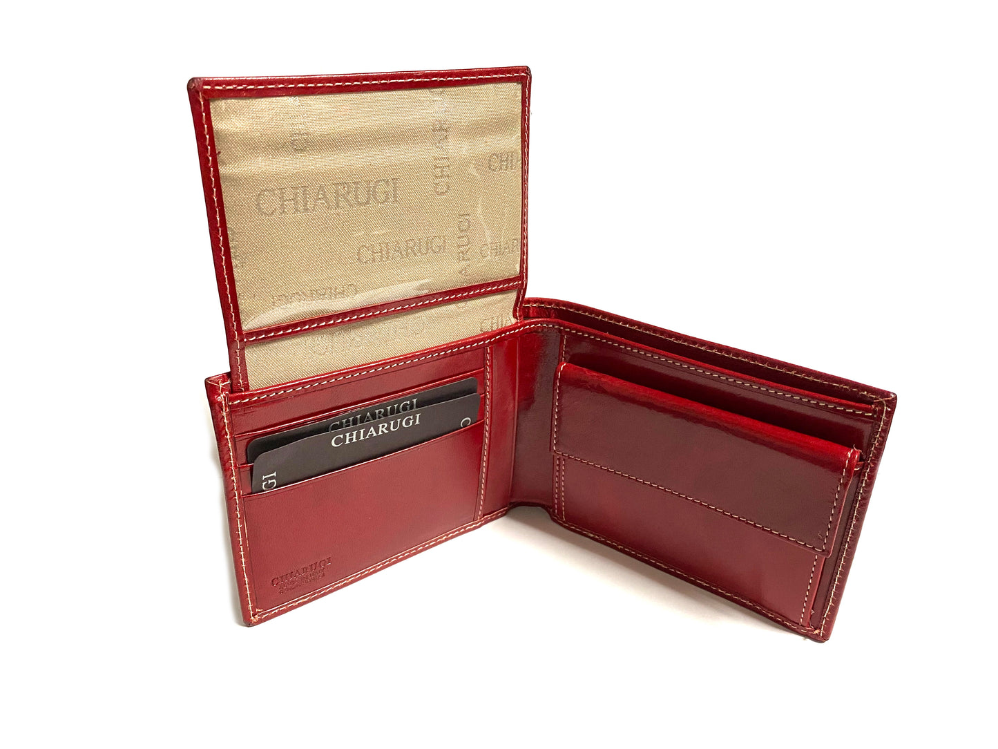 Portafoglio in cuoio con trasparente - Classic - Chiarugi Firenze