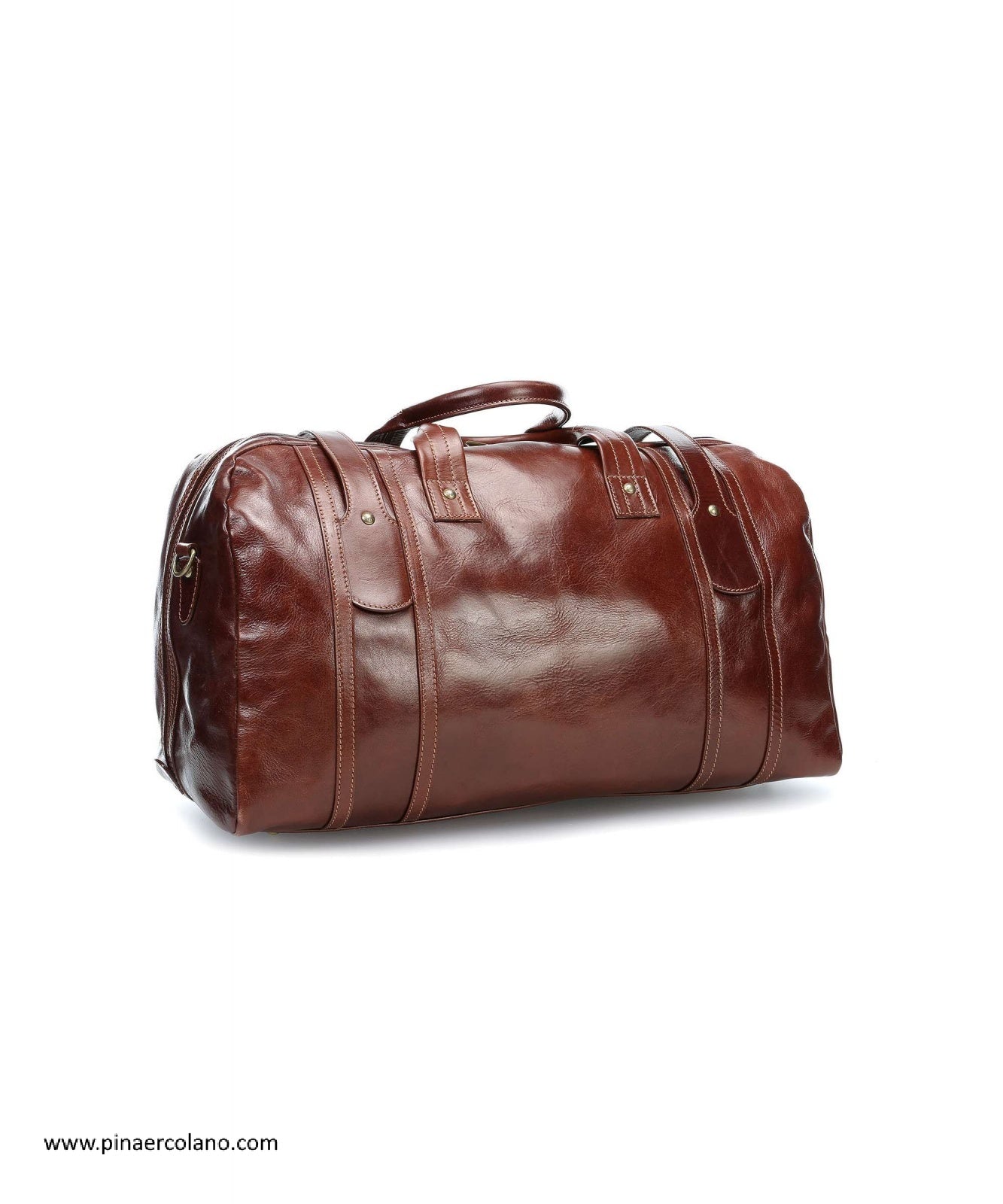 Borsone 55 cm in cuoio -Classic- Chiarugi - Marrone