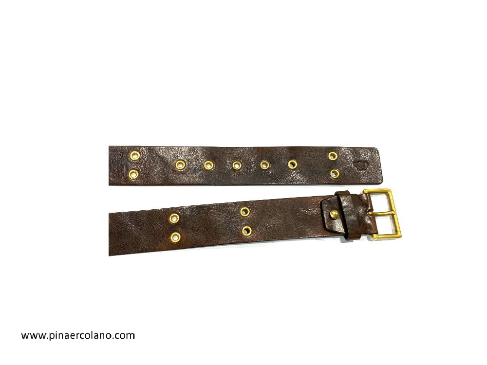 Cintura Donna The Bridge - in pelle cm 4 - Misura 110 - 125 cm - Testa di moro