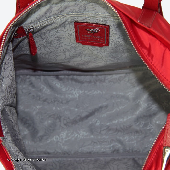 Borsa a mano shopping Piero Guidi LIneabold Daytime - rosso