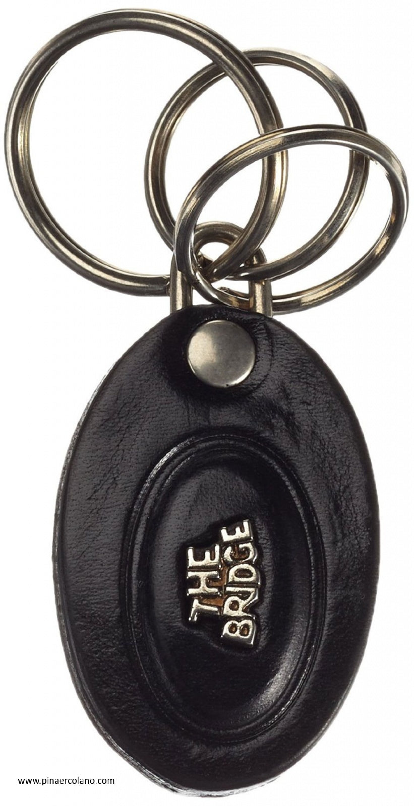 Portachiavi Story The Bridge tre anelli in pelle ovale