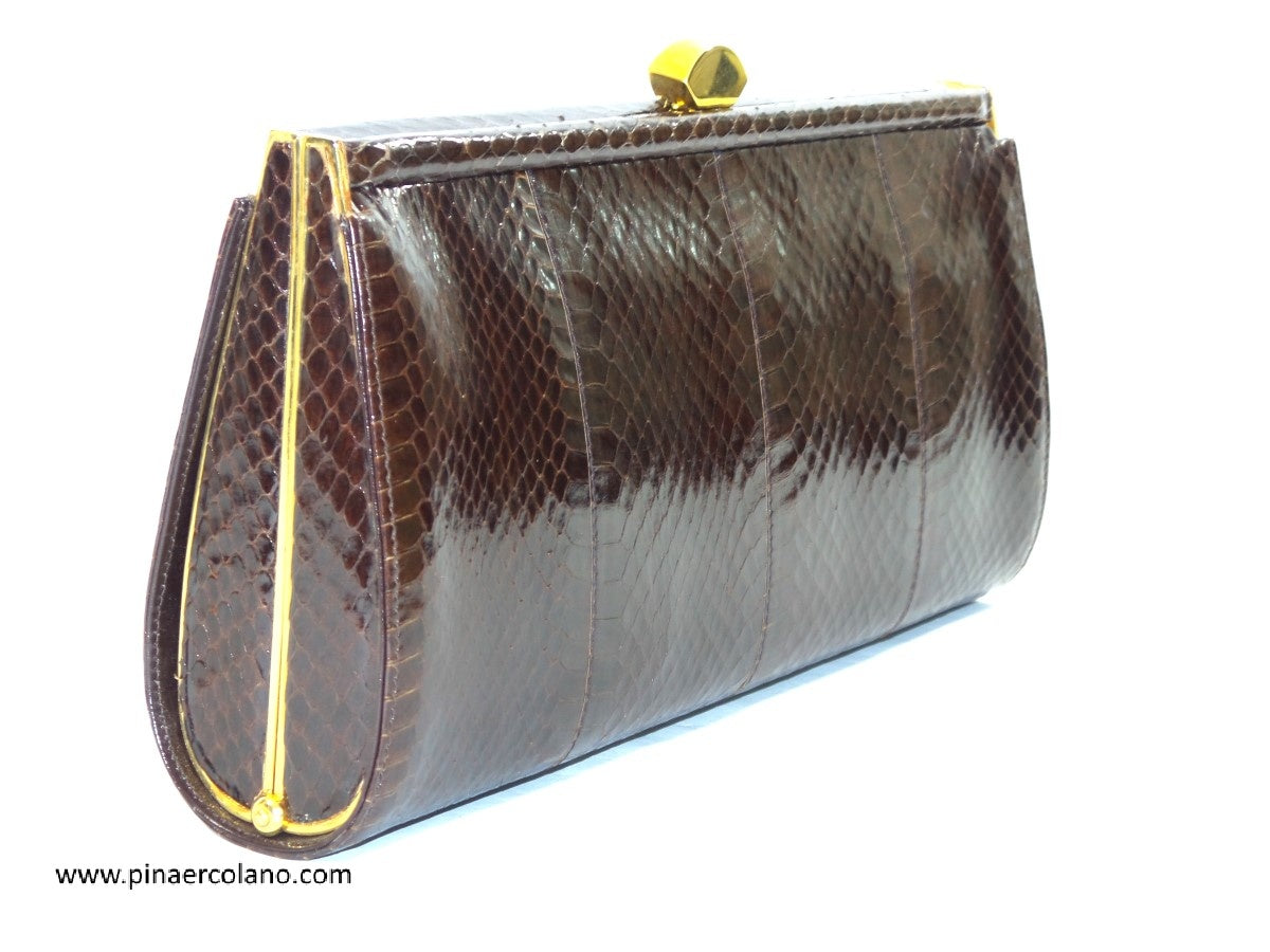 Pochette busta a mano rigida con catenina