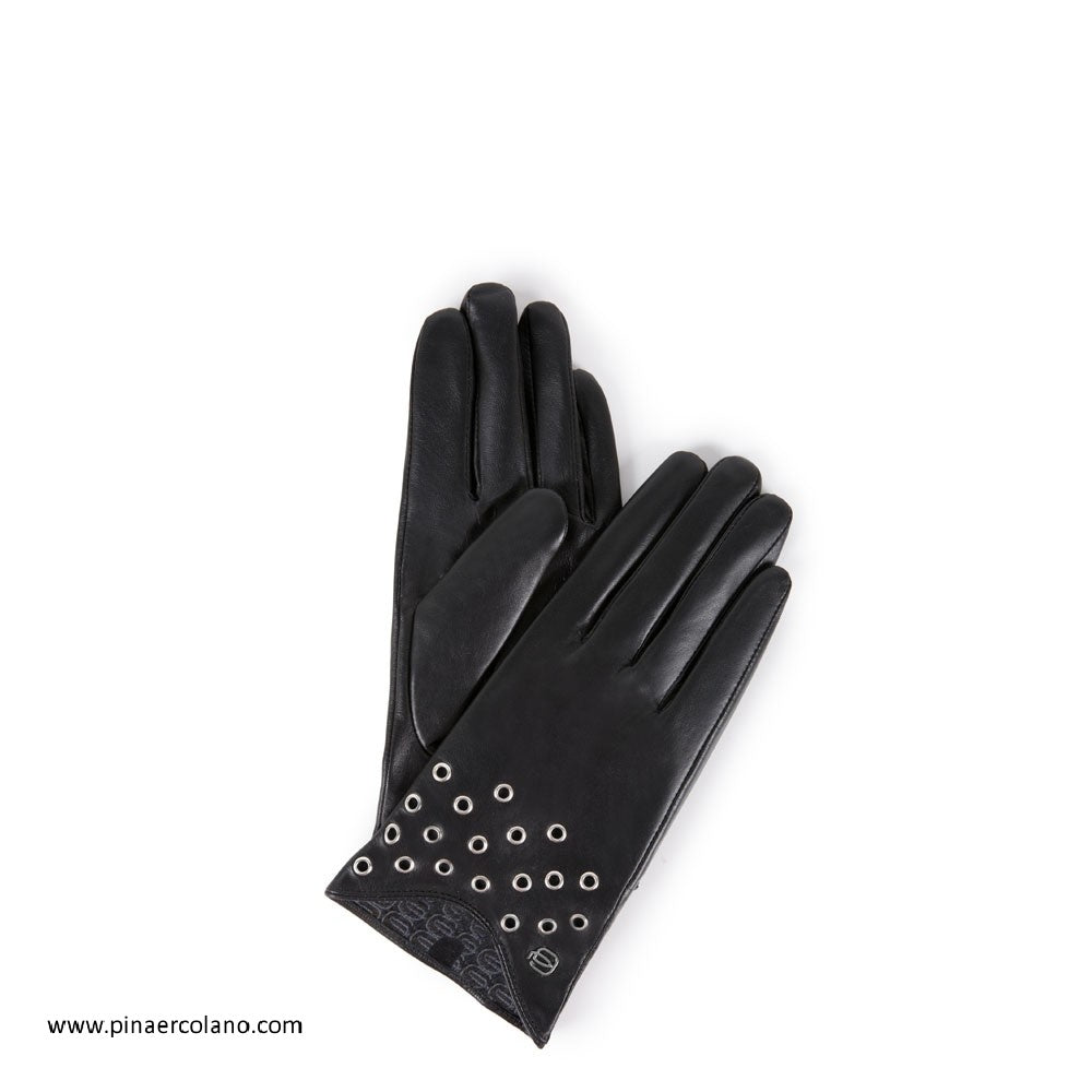 Guanti donna Piquadro in nappa con borchie GU3895G10