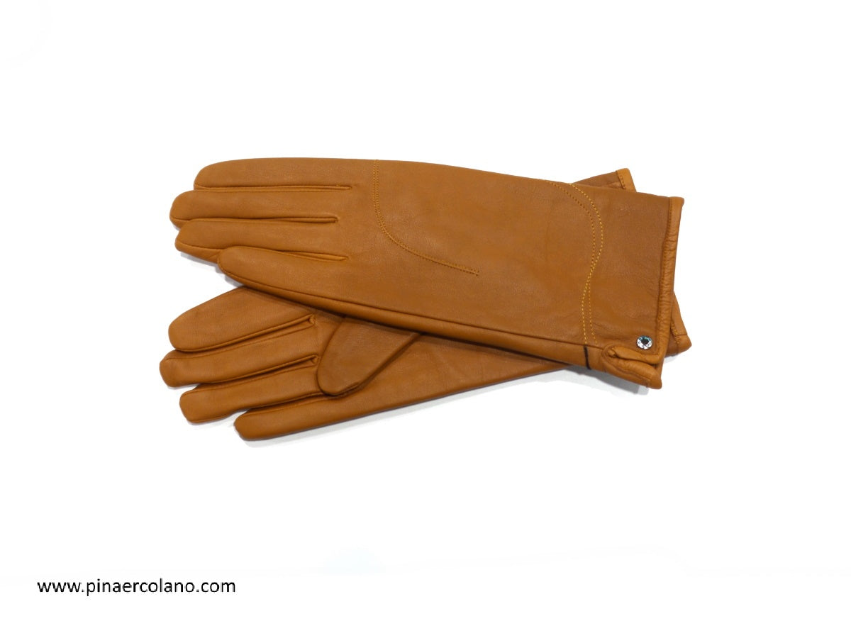 Guanti Donna in pelle con placca laterale - GU2367G4 - Piquadro