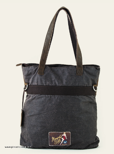 Borsa shopping con tracolla in tessuto canvas marrone - D-Day - Avirex