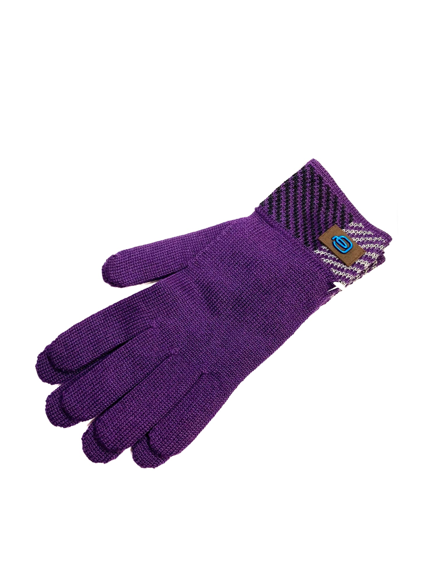 Guanti unisex misto lana con logo sul polso - Piquadro