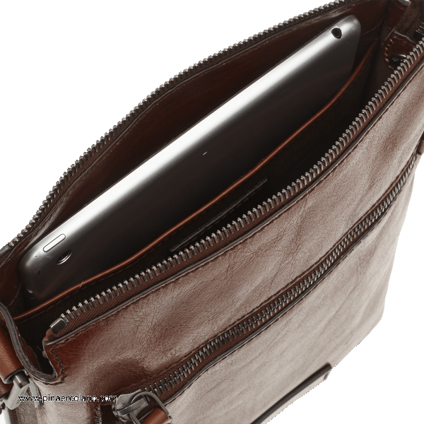 Borsello a tracolla uomo in pelle 22 cm - Kallio . The Bridge