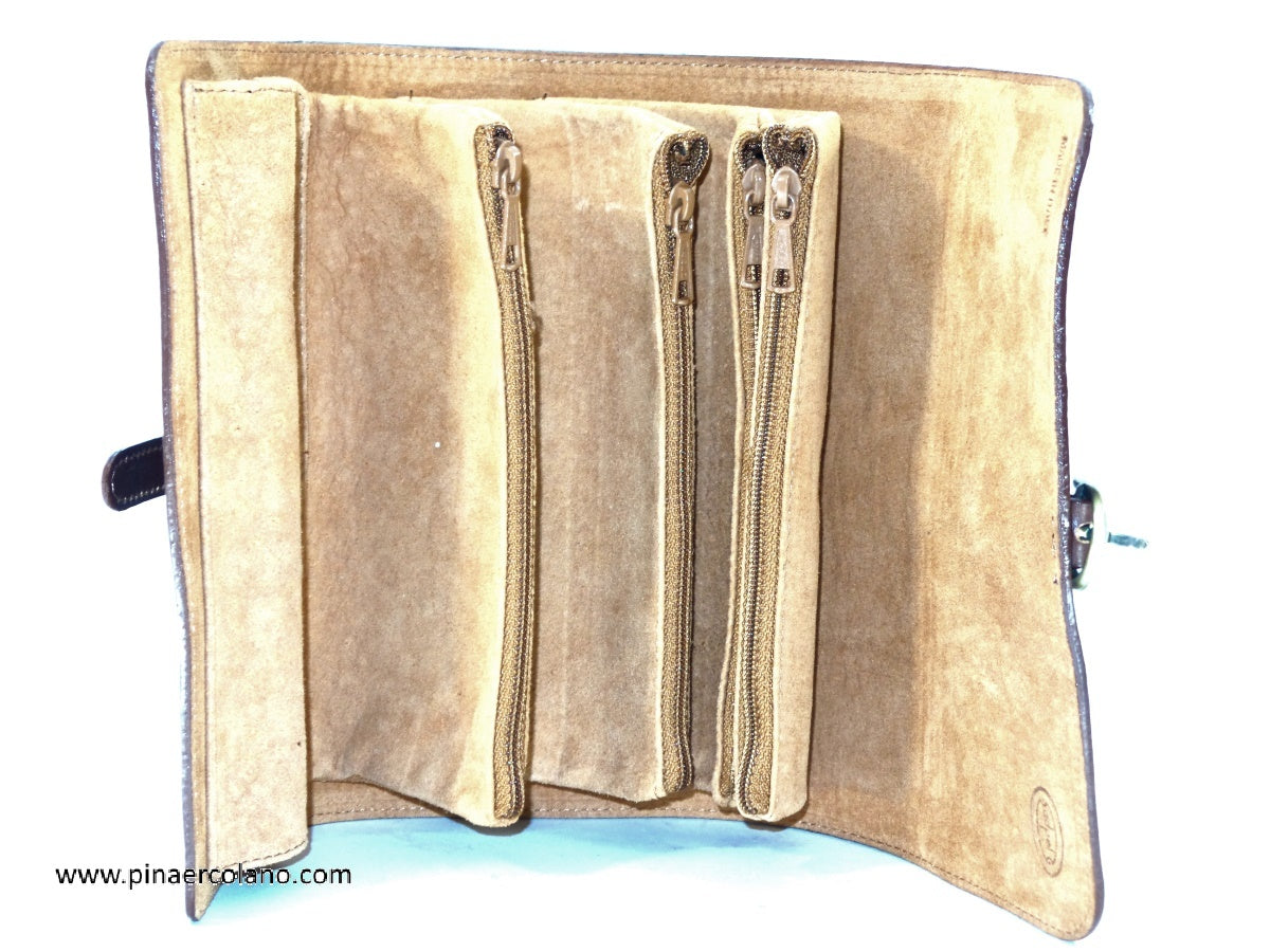 Rotolo porta gioie e monili da viaggio in cuoio - Adpel