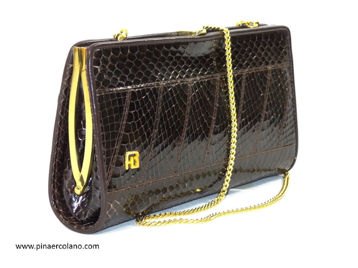 Pochette Borsa a mano con catenina - testa di moro