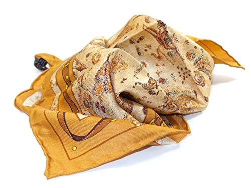 Fazzoletto da collo Magic Circus Safari 100% Seta 50x50 cm