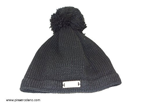 Cappello Cuffia con pon pon - Alviero Martini Prima Classe - Taglia unica - Nero