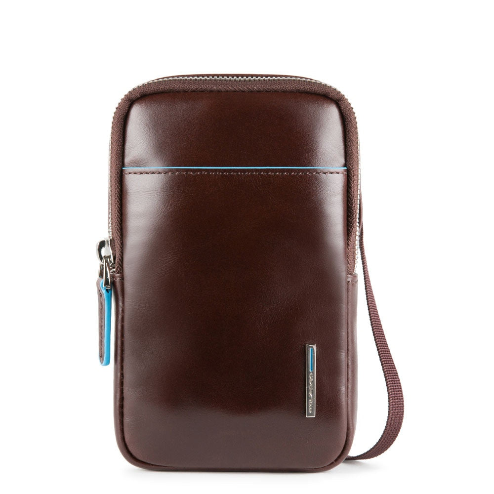 Borsellino portafoglio da collo con tracolla porta smartphone RFID - Blue Square - Piquadro