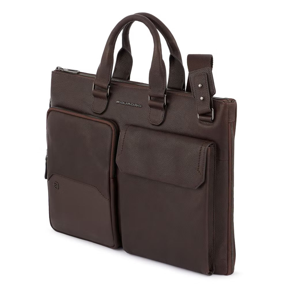 Cartella in pelle uno scomparto espandibile porta computer 15.6" - Martin - Piquadro