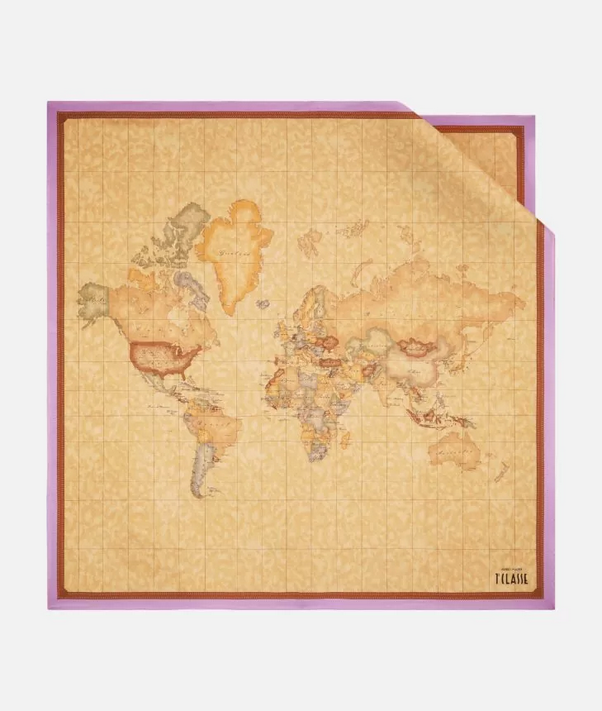 Foulard in seta 50 x 50 cm Alviero Martini Prima Classe Geo Classe