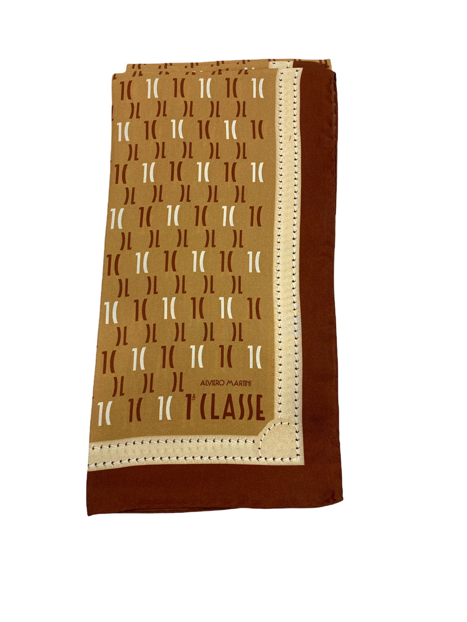 Foulard in seta 90x 90 cm Alviero Martini Prima Classe 1C Monogram
