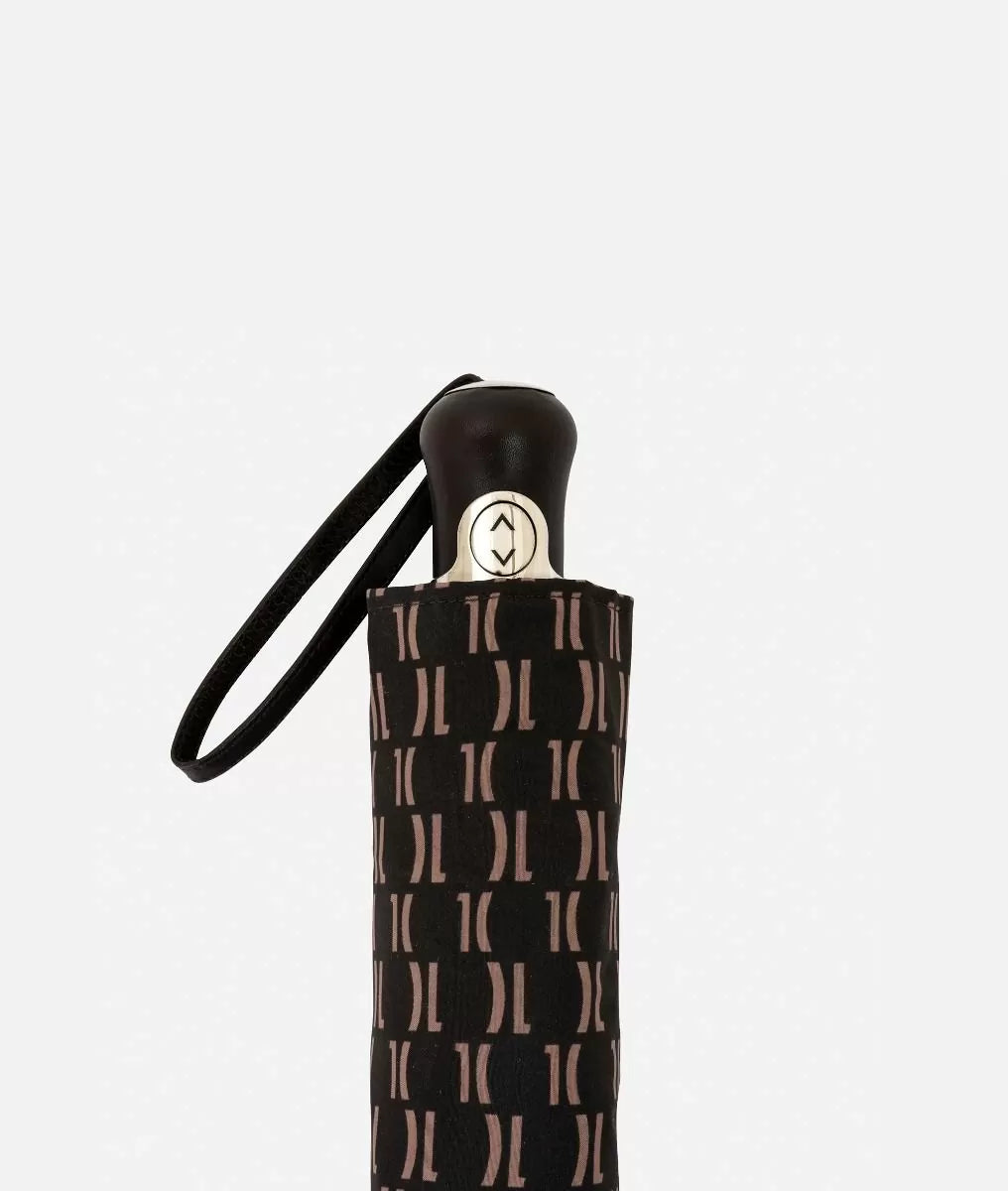 Ombrello pieghevole automatico apri-chiudi Monogram Testa di Moro - Alviero Martini Prima Classe