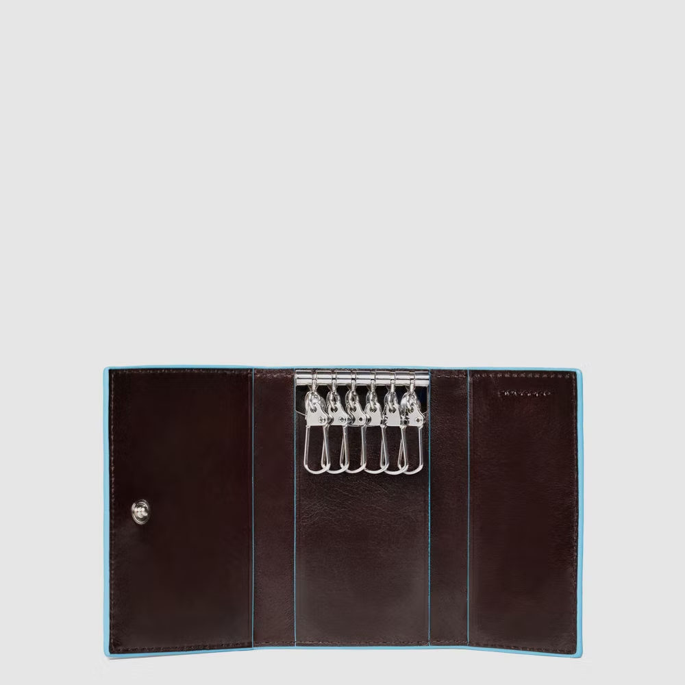 Portachiavi in pelle con sei ganci - Blue Square - Piquadro