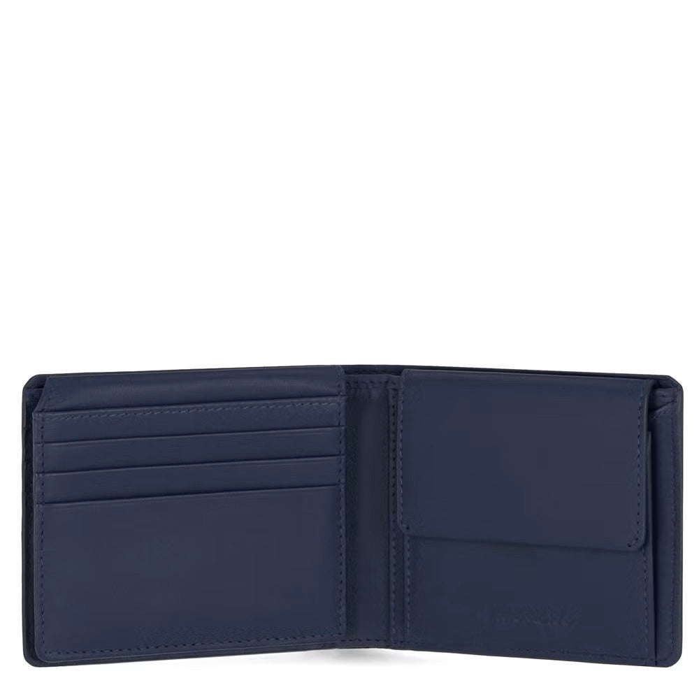 Portafoglio uomo piccolo con ribaltina e porta monete Rfid - Martin - Piquadro