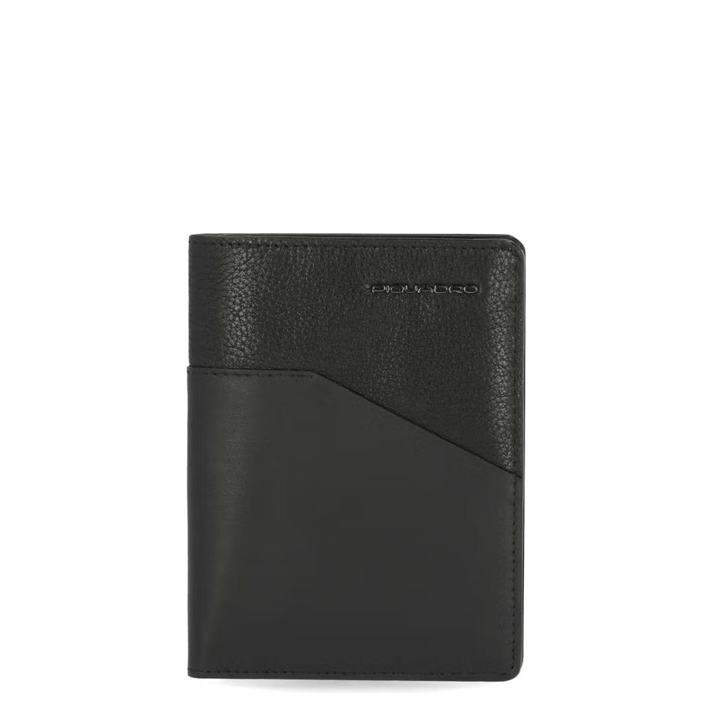 Portafoglio uomo verticale a tasconcino in pelle Rfid Martin Piqua