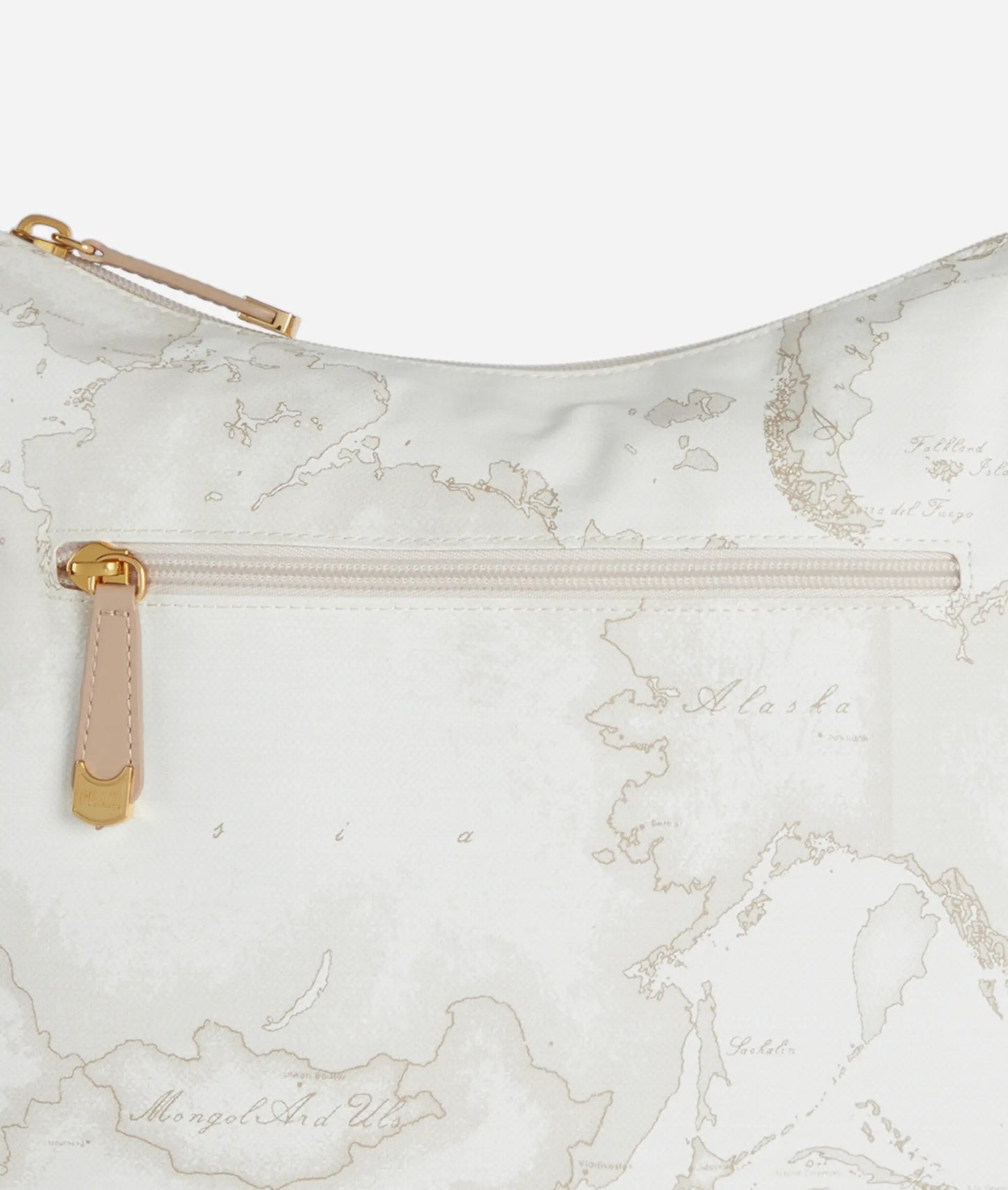 Borsa a tracolla mezza luna in tessuto Geo Soft White - Alviero Martini Prima Classe