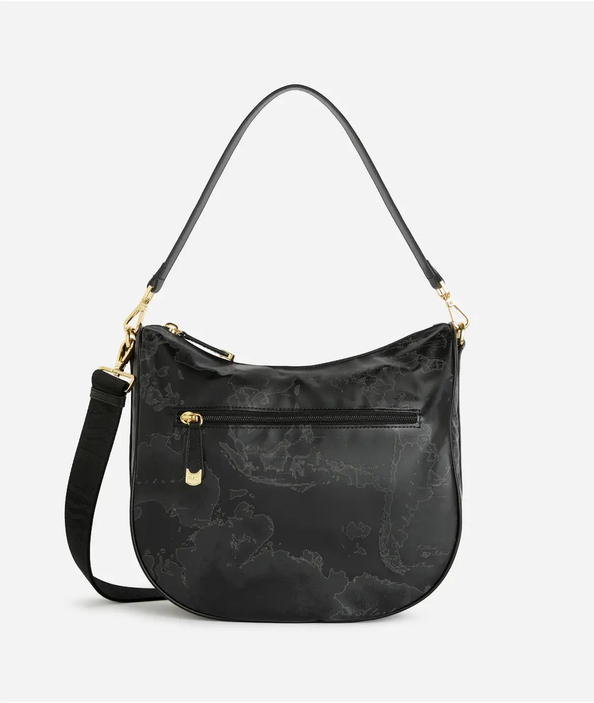 Borsa sottospalla e tracolla  in tessuto Geo Soft Black - Alviero Martini Prima Classe